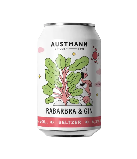 Picture of Rabarbra & gin Seltzer 0,33 - Austmann